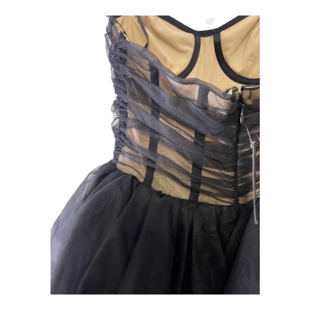 NBD Paula Corset Gown Strapless Tulle Ruffle Evening Gala Formal Party Prom XS - Picture 15 of 16